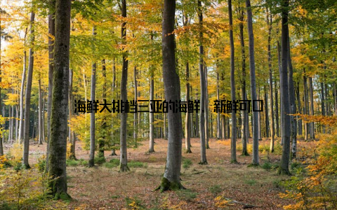 海鲜大排档三亚的海鲜, 新鲜可口