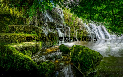 在经营过程中, 要关注以下风险 a