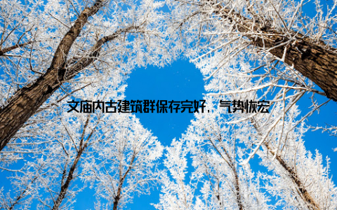 文庙内古建筑群保存完好, 气势恢宏