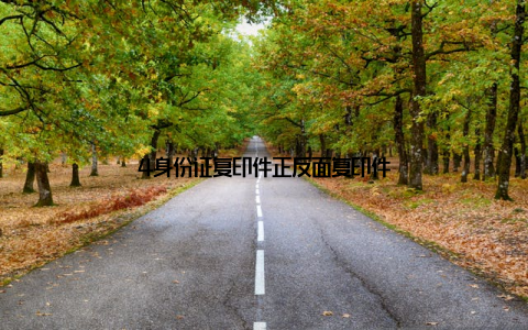 4身份证复印件正反面复印件