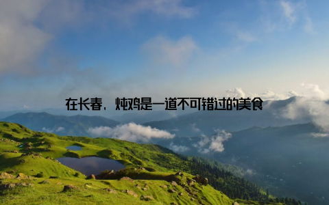 在长春, 炖鸡是一道不可错过的美食